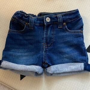 2T denim shorts with adjustable waist